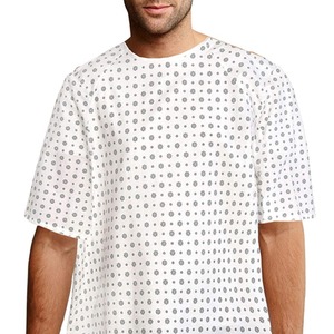 Bata de paciente de hospital de algodón polivinílico unisex de alta calidad Material suave personalizado - Product Image 3