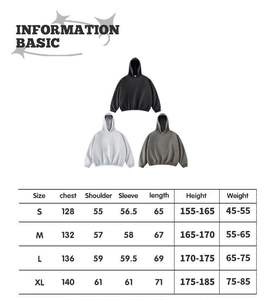 Logotipo personalizado Heavyweight 480gsm Fleece Boxy Fit Sudaderas con capucha de gran tamaño Color sólido Cuello redondo Pullover Streetwear Sudadera con capucha - Product Image 6