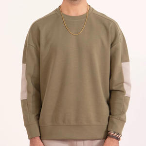 Vente en gros 350G Sweatshirts en coton épais Sweatshirts à col rond Personnalisé Basic Loose Solid Color Sweatshirts pour hommes - Product Image 1