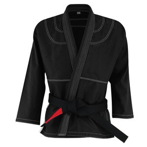 Bjj blanco con cinturón transpirable peso ligero elástico entrenamiento Bjj traje hecho a medida cómodo Bjj traje para hombres - Product Image 3