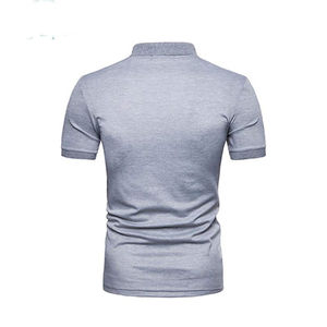 Polos de manga corta personalizados para hombre, Polo de algodón negro sólido de algodón, Polo de tela transpirable de nuevo estilo para hombre - Product Image 4