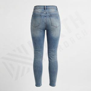 <b>Women's</b> Customized Color Ripped Denim <b>Jeans</b> Trendy Small Foot Casual Pants Skinny <b>Stretch</b> Leggings Streetwear Fashion Style - Product Image 2