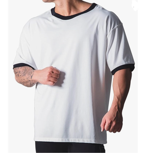 Camiseta de Cuello Alto con Cuello Redondo Grueso de 260 g/m², Talla Grande, Logotipo Personalizado, 100% Algodón Orgánico con Estampado de Lazos - Product Image 1