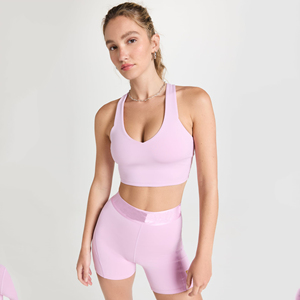 Conjunto deportivo de talla grande con logotipo personalizado para mujer, yoga, fitness, nuevas tendencias, sujetador trasero de belleza y pantalones cortos para levantar la cadera, conjunto deportivo de entrenamiento de talla grande - Product Image 5