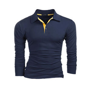 Camisas de Manga Larga para Hombre al por Mayor, 100% Algodón, para Golf, Deporte, Trabajo en Equipo, Color Rojo Sólido, Personalizadas, Transpirables y de Secado Rápido - Product Image 2