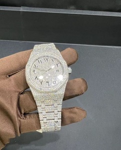 Luxury Business Watch Moissanite <b>Real</b> Diamonds Thick Case Ronda Quartz Pointer Dial Display Dial Fashion Style - Product Image 4