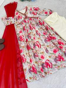 Designer indien Alia costume pour femme lourd Dupatta Kurti avec robe d'inspiration pakistanaise à la mode pour femme - Product Image 3