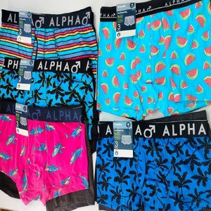 Calzoncillos Bóxer de Algodón 100% para Hombre con Diseño de Logotipo Personalizado, Ropa Interior con Cintura Elástica de Marca, Lote de Excedentes de Bangladesh - Product Image 2