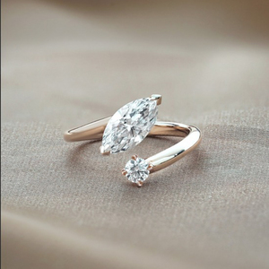 แหวนเพชรสำหรับผู้หญิง14K สีขาวสีเหลืองโรสโกลด์ได้รับการรับรองจาก IGI VVS2กะรัต - Product Image 6