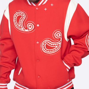 Ropa de calle al por mayor, servicio OEM para hombre, chaqueta de béisbol con estampado de sublimación 3D de satén personalizada, chaqueta Bomber - Product Image 3