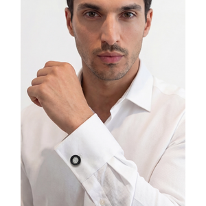 Noir Code Cufflinks Set for Wedding Engagement Party Anniversary <b>Gift</b> for Children - Product Image 1