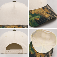 Casquette de baseball à cinq panneaux personnalisable, visière incurvée, broderie bicolore, prix ajustable, 100 % coton, sportive, pour l'extérieur et le quotidien