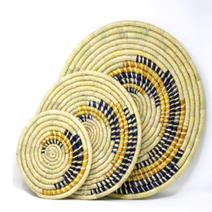 Plaque décorative tissée à la main, motif géométrique orange et blanc suspendu pour bureau de décoration de chambre disponible en gros - Product Image 5