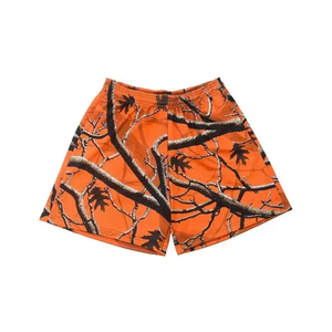 Pantalones cortos de malla de poliéster deportivos de verano personalizables para hombre, ropa de gimnasio informal con cintura elástica, ropa corta para correr con sublimación sólida - Product Image 6