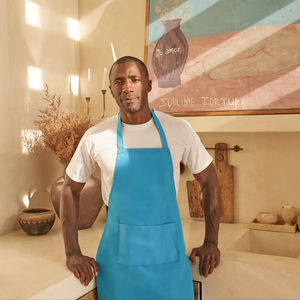 Tablier de cuisine sans manches en polyester non tissé BEAM 100 %, respirant, écologique, anti-humidité, avec poche avant - Product Image 5