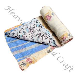 Kantha <b>Quilt</b> Gudari Kantha <b>Quilt</b> Gudari Hot Selling Wholesale Gold Supplier GD2186 Handmade Kantha <b>Quilt</b> Cotton Printed <b>Indian</b> - Product Image 3