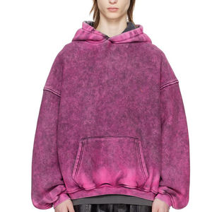 Sudaderas con capucha de los hombres Ultra Heavyweight Oversized Blank Acid Wash Hoodies Estilo vintage con Stone Washed Streetwear Hoodies Hombres - Product Image 1