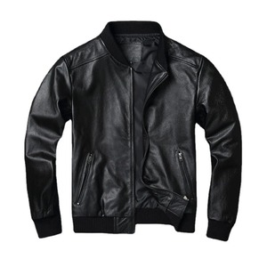 Chaqueta de piel auténtica personalizada con servicio OEM para hombre, chaquetas de invierno con cremallera para hombre, nuevas chaquetas de piel a la moda para hombre a la venta - Product Image 1