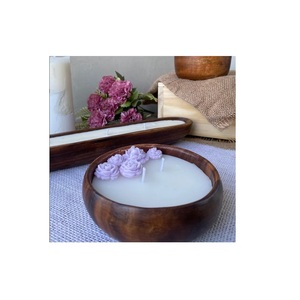 Cuenco de cera de madera de mesa de último diseño, cuenco de madera hecho a mano de alta calidad personalizado para hacer velas, cuenco de masa de madera de lujo - Product Image 3