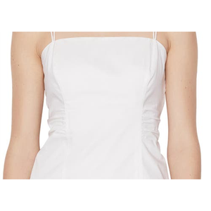 Canotta Sportiva Traspirante in Maglia con Strappi e Cut-out, Decorazioni a Piume, Taglia Unica, Colore Bianco - Product Image 3