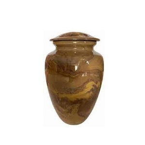 Urnes de crémation en métal marron vintage de style américain pour cendres humaines en gros de la dernière conception de crémation en métal - Product Image 1