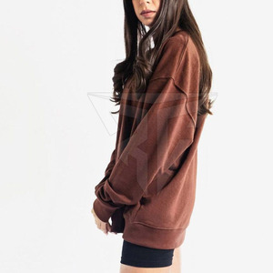 Sweat-shirt à col rond surdimensionné pour femmes hiver décontracté respirant séchage rapide 100% coton Streetwear bas prix 2025 nouvelle mode - Product Image 3