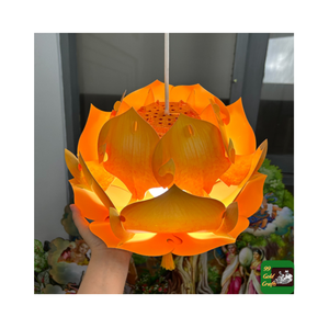 El mejor producto 2024 linterna de loto de plástico colorida tradicional/linternas de seda artesanales de Vietnam para decoración precio barato - Product Image 4