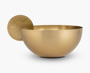 Bol de service moderne en acier inoxydable finition argentée, design luxueux, écologique, lavable, pour la cuisine, la maison, l'hôtel - Product Image 5
