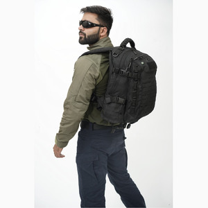 Sac à dos tactique compact, durable et résistant à l'eau, multi-compartiments pour le transport quotidien d'équipements et d'accessoires, unisexe, polyester Oxford - Product Image 2