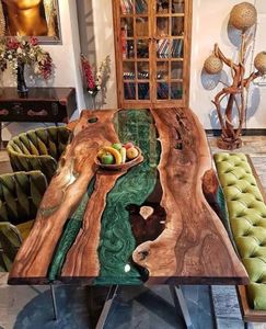 Trending High Quality Wooden <b>Epoxy</b> River Design Dining <b>Table</b> <b>Top</b> Customized <b>Epoxy</b> <b>Resin</b> Handmade <b>Table</b> <b>Top</b> at Low Price - Product Image 4