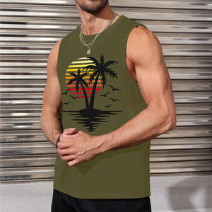 Camiseta sin mangas informal sin mangas para hombre, sudadera deportiva personalizada de algodón puro, el mejor estilo de moda, Camisa sin mangas al por mayor OEM - Product Image 4