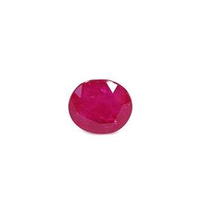 Rubis naturel du Mozambique non traité 3,87 carats, pierre précieuse brute, taille coussin ovale, poli, diamant traité thermiquement, moissanite de laboratoire 8 mm - Product Image 1