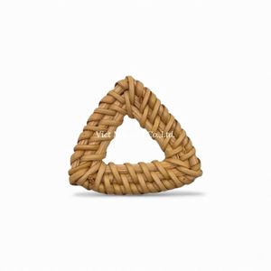 Charme en rotin fait à la main, accessoire de bijouterie tissé naturel pour la fabrication de boucles d'oreilles et de colliers - Product Image 2