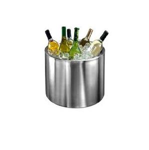 Hielera de Acero Inoxidable Sostenible Hecha a Mano de 5L con Asa, Acabado Plateado, para Hogar, Hoteles, Bares, Fiestas, Enfriador de Vino - Product Image 3