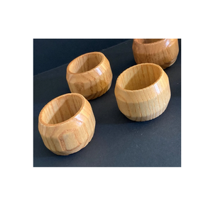 Rond de serviette en bois fait main ensemble avec 12 ronds de serviette pour accessoires cadeaux ronds de serviette en bois design attrayant - Product Image 5