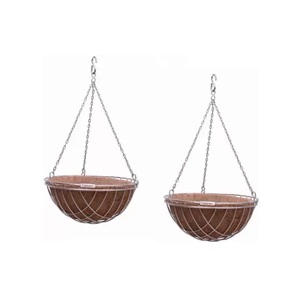 Panier suspendu pour plantes d'extérieur de jardin de couleur noire pour hôtel Panier suspendu en métal forgé de taille personnalisée pour la maison - Product Image 2