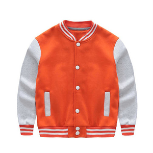 Veste de sport pour enfants avec logo brodé personnalisé OEM, veste en cuir à manches longues pour enfants avec doublure en laine pour l'hiver en vente - Product Image 3