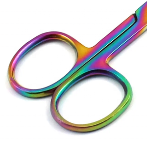 Petits ciseaux de beauté colorés populaires Ciseaux à cuticules pour sourcils et ongles en acier inoxydable avec lame droite - Product Image 6