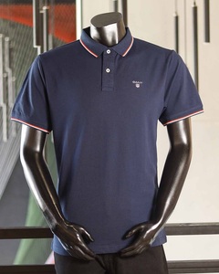 Camiseta de Polo de manga corta clásica a rayas para hombre, 100% algodón, transpirable, de lujo, para Fitness, Golf y tenis, Camiseta corta informal de verano - Product Image 6
