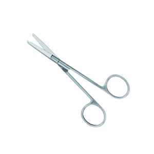 Ciseaux chirurgicaux droits de qualité industrielle de 165mm de 5 pouces avec manche en acier, émoussés tranchants standard à bord lisse pour une utilisation en salle de chirurgie - Product Image 1