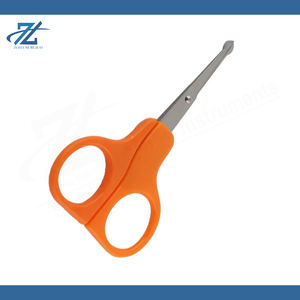 Ciseaux à ongles portables pour bébés et enfants, en acier inoxydable, lame droite, manche en plastique, plusieurs couleurs, conception pour droitiers, beauté - Product Image 4