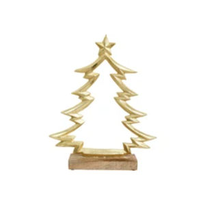 La Escultura Moderna de árbol de la vida de aluminio pulido más vendida en Base de madera de mango para decoración de hogar y oficina a un precio de fábrica - Product Image 3