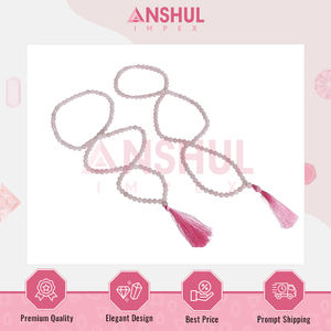 Meilleur Prix Qualité Exceptionnelle Semi-Précieuse 8mm Rose Doux Couleur 108 Perles de Prière Quartz Rose Pierre Précieuse Mala Disponible en Vrac - Product Image 2