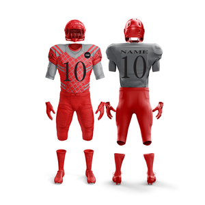 Uniforme d'équipe de football américain sur mesure |   Tenue de football d'équipe avec maillot et pantalon |   Vêtements de sport en polyester respirant - Product Image 2