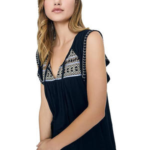 Débardeur grande taille coupe ajustée sans manches en tissu polyester 100% coton respirant et respirant pour femmes de meilleure qualité prix de gros - Product Image 6