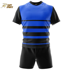 Factory Manufacturing Top Quality Latest Design Sublimated Hot Sale Custom New <b>Rugby</b> Shirt With <b>Shorts</b> Uniform Set - Product Image 5