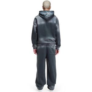 Nuevo diseño, cuello embudo, calle, venta al por mayor, lavado ácido, traje de sudor para mujer, chándal de talla grande para mujer, chándal corto - Product Image 3