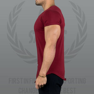 Camiseta de gimnasio para hombre personalizada OEM ajustada sin costuras de secado rápido Jersey estilo Hip Hop de talla grande Fitness manga corta - Product Image 2