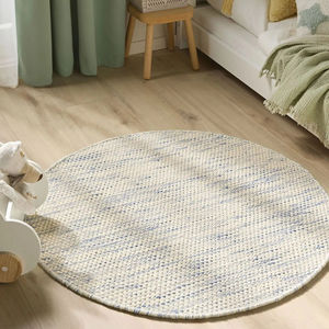 Industrial Lytte Kids alfombra Rocky Blue 100 cm alfombras redondas de lana para comedor, pasillo/entrada, dormitorio - Product Image 1
