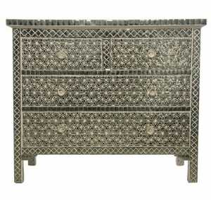 Kusum Art fait à la main inde Design moderne incrustation d'os Console tabourets de Table poufs personnalisable décor de hall d'accueil magnifiquement - Product Image 4